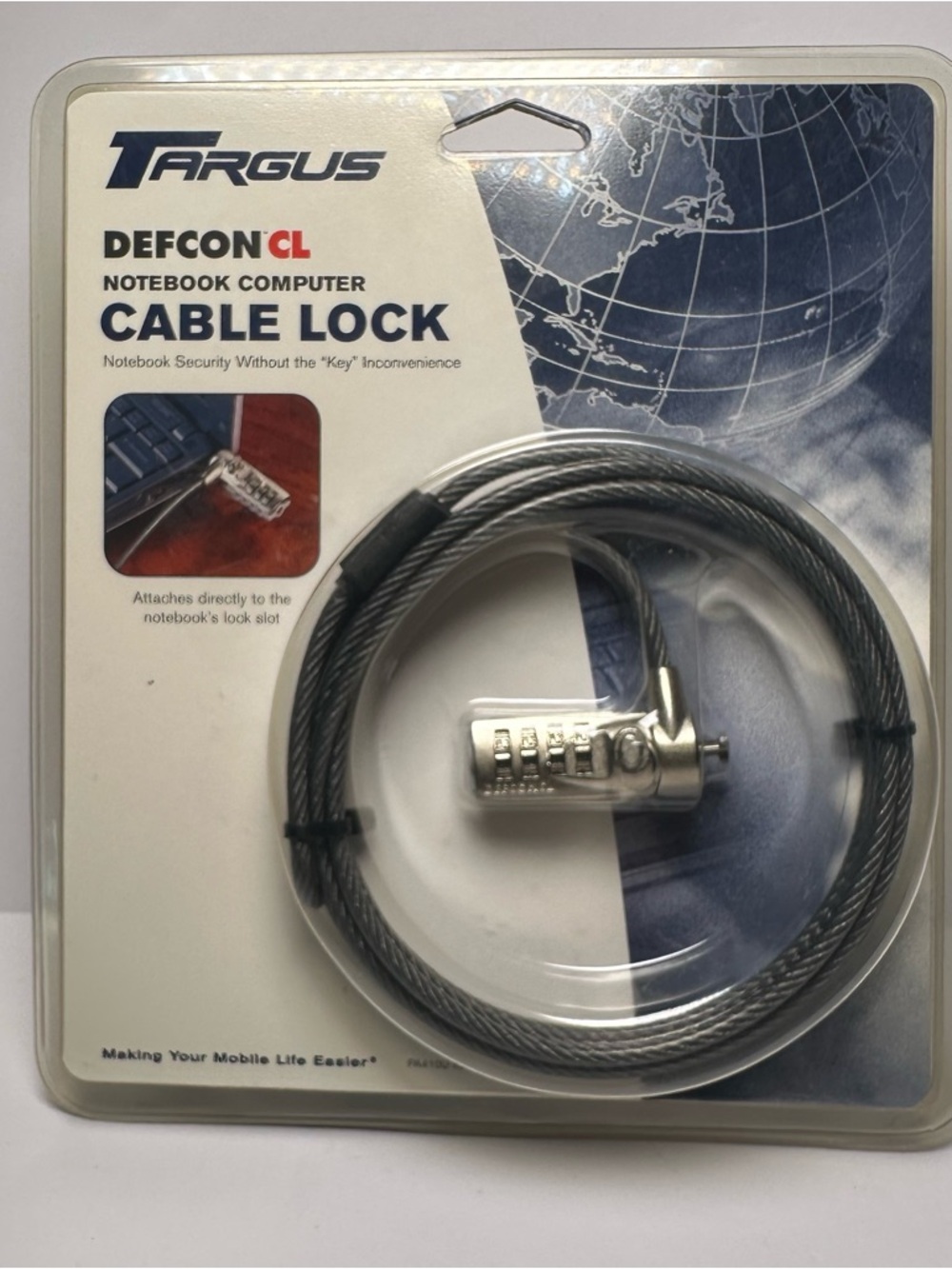 NEW 4 Digit COMBINATION CABLE LOCK-Notebook Laptop PC-Security-Targus Defcon CL
